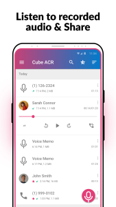 اسکرین شات 5 برنامه Call Recorder - Cube ACR