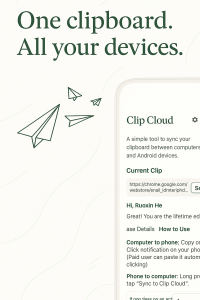 اسکرین شات 2 برنامه Clip Cloud - Clipboard Sync