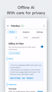 اسکرین شات برنامه FilterBox Notification Manager 2