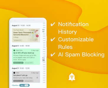 اسکرین شات برنامه FilterBox Notification Manager 1