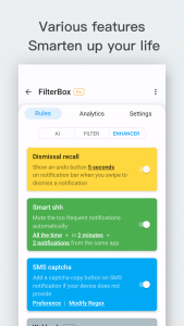 اسکرین شات برنامه FilterBox Notification Manager 4