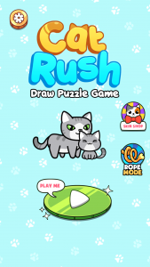 اسکرین شات بازی Cat Rush: Draw Puzzle Game 1