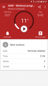 اسکرین شات 2 برنامه Abs workout A6W - flat belly