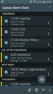 اسکرین شات برنامه Alarm clock + calendar + tasks 1