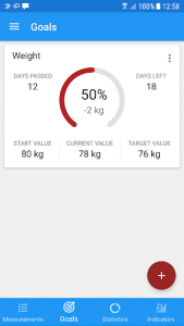 اسکرین شات برنامه Body measurements - weight, BMI, waist, fat, pulse 4