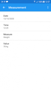 اسکرین شات برنامه Body measurements - weight, BMI, waist, fat, pulse 8