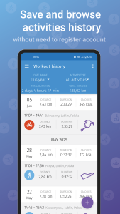 اسکرین شات 2 برنامه Caynax - Running & Cycling GPS