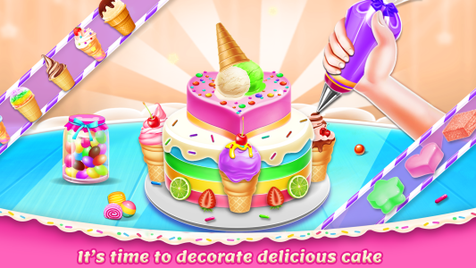 اسکرین شات 6 برنامه Sweet IceCream Cake Maker Game