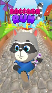 اسکرین شات 3 بازی Raccoon Fun Run: Running Games