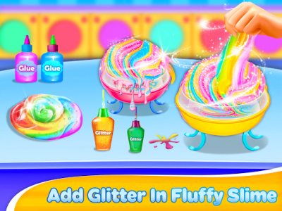 اسکرین شات برنامه Fluffy Slime Maker DIY Rainbow Fun 1
