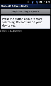 اسکرین شات برنامه Bluetooth Address Finder 1