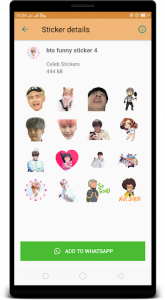 اسکرین شات برنامه BTS K-pop WAStickerApps : Stickers for Whatsapp 3