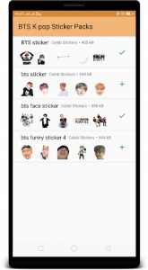 اسکرین شات برنامه BTS K-pop WAStickerApps : Stickers for Whatsapp 1