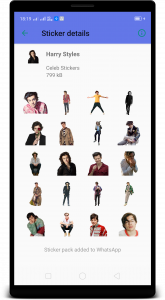 اسکرین شات برنامه One Direction WAStickerApps : Stickers 4 Whatsapp 3