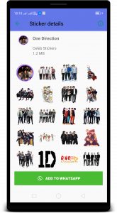 اسکرین شات برنامه One Direction WAStickerApps : Stickers 4 Whatsapp 2