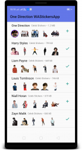 اسکرین شات برنامه One Direction WAStickerApps : Stickers 4 Whatsapp 1