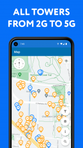 اسکرین شات 2 برنامه Cellular Tower - Signal Finder