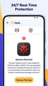 اسکرین شات 4 برنامه Certo: Anti Spyware & VPN