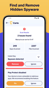 اسکرین شات 3 برنامه Certo: Anti Spyware & VPN