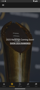 اسکرین شات 3 برنامه College Football Playoff