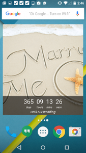اسکرین شات برنامه Wedding Countdown Widget 1
