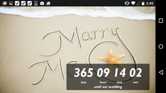 اسکرین شات برنامه Wedding Countdown Widget 5
