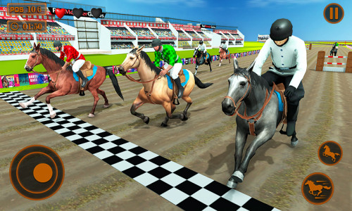 اسکرین شات بازی Mounted Horse Racing Games 2