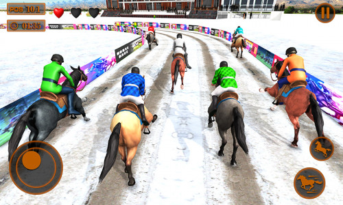 اسکرین شات بازی Mounted Horse Racing Games 3