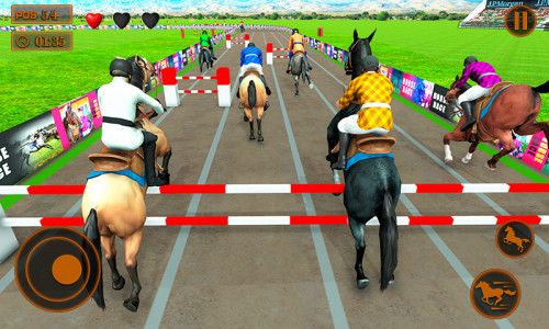 اسکرین شات بازی Mounted Horse Racing Games 1