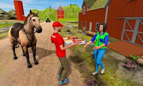 اسکرین شات 2 بازی Mounted Horse Riding Pizza