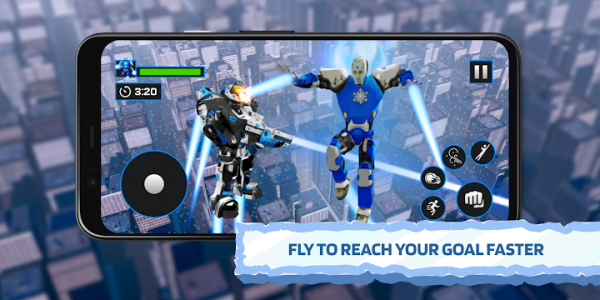 اسکرین شات بازی Ice Superhero Flying Robot - Fighting Games 2