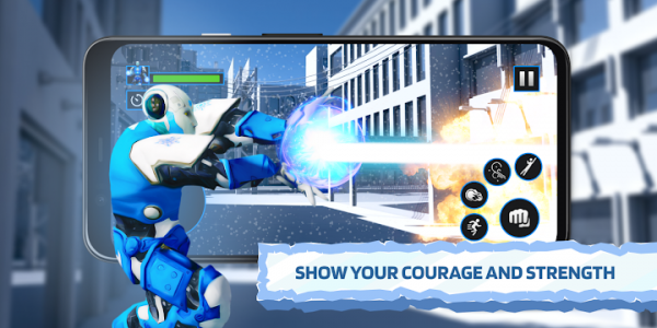 اسکرین شات بازی Ice Superhero Flying Robot - Fighting Games 4