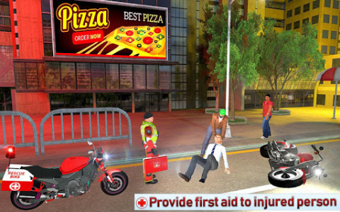 اسکرین شات بازی Bike Rescue Driver Ambulance Game 2