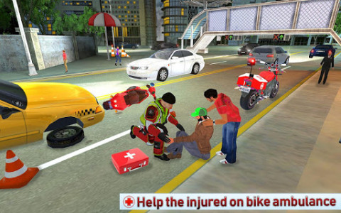 اسکرین شات بازی Bike Rescue Driver Ambulance Game 4