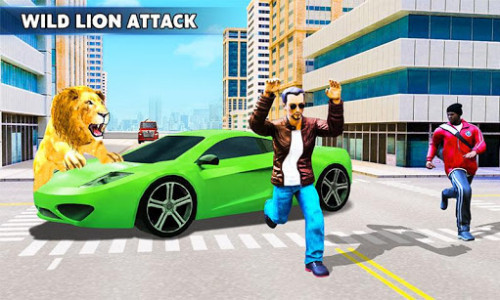 اسکرین شات برنامه Angry Lion City Attack: Wild Animal Games 2020 3