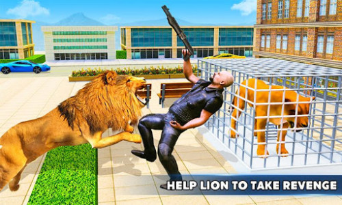اسکرین شات برنامه Angry Lion City Attack: Wild Animal Games 2020 1
