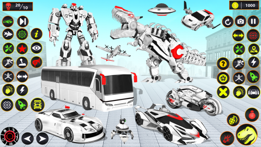 اسکرین شات برنامه School Bus Robot Car Game 2
