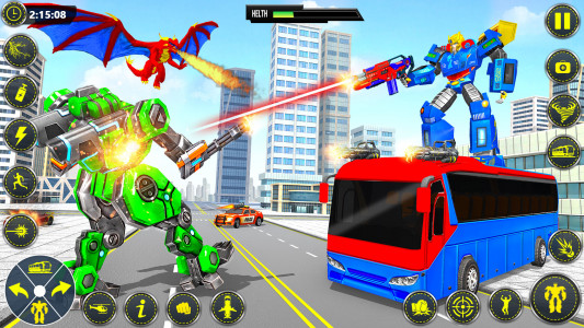 اسکرین شات برنامه School Bus Robot Car Game 7