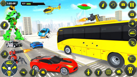 اسکرین شات برنامه School Bus Robot Car Game 6
