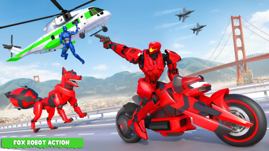 اسکرین شات برنامه Fox Robot Transform Bike Game 8