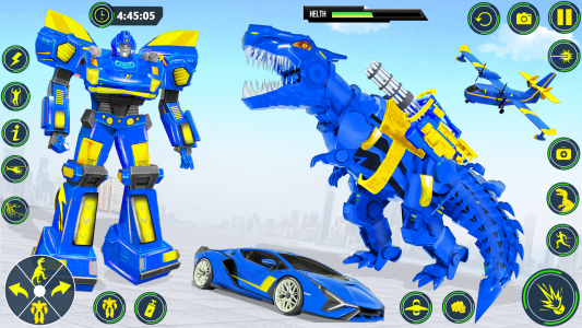 اسکرین شات برنامه Dino Transform Robot Car Game 5