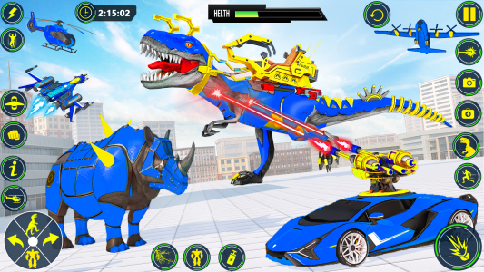 اسکرین شات برنامه Dino Transform Robot Car Game 7