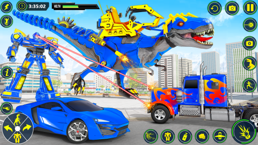 اسکرین شات 6 برنامه Dino Transform Robot Car Game