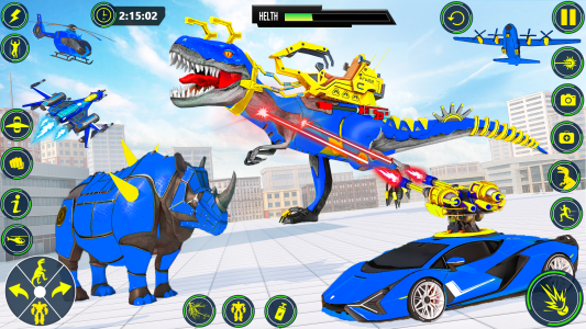 اسکرین شات 7 برنامه Dino Transform Robot Car Game