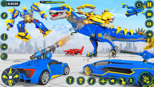 اسکرین شات 4 برنامه Dino Transform Robot Car Game