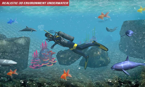 اسکرین شات بازی Scuba Diving Simulator: Underwater Shark Hunting 1