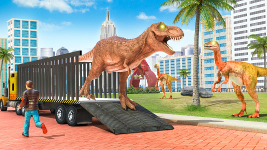 اسکرین شات برنامه Dino Animal Transporter Truck 3