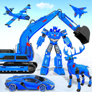 اسکرین شات برنامه Snow Excavator Robot Car Games 1