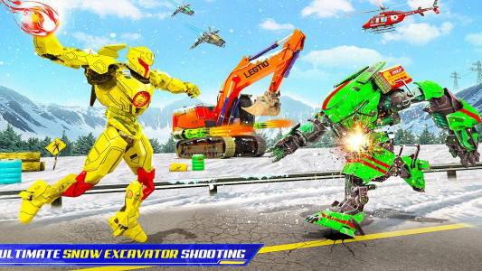 اسکرین شات برنامه Snow Excavator Robot Car Games 7
