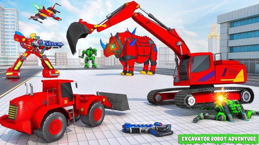 اسکرین شات برنامه Snow Excavator Robot Car Games 8